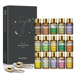 PHATOIL Essential Oils Gift Set 15 x 5ml, Pure Essential Oil Aromatherapy Oil for Skin Care, Hair Care, Bath, Ideal for Humidifier, Diffuser, Relax