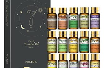 PHATOIL Essential Oils Gift Set 15 x 5ml, Pure Essential Oil Aromatherapy Oil for Skin Care, Hair Care, Bath, Ideal for Humidifier, Diffuser, Relax