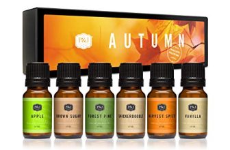P&J Fragrance Oil Autumn Set | Brown Sugar, Apple, Harvest Spice, Vanilla, Forest Pine, and Snickerdoodle Scents for Candle Making, Freshie Scents, Soap Making Supplies, Diffuser Oil Scents