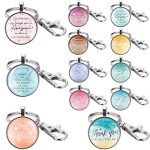 12 Pcs Thanksgiving Coworker Inspirational Gifts Funny Friends Colleagues Keychain Gifts Appreciation Key Chains Christmas Thank You Gifts for Women Men Friendship Cheer Birthday Work Office