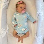 18" Realistic and Cute Eyes Opened Reborn Newborn Doll Girl Named Sum with Blue Eyes, Lifelike Baby Dolls That Look Real for 3+ Year Old