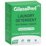 200-loads Laundry Detergent Sheets - Fragrance Free - Liquid-Less Detergent Sheets for Home Travel Apartment Dorm Camping, Laundry Detergent Strips, No Plastic Jug (Pack of 1)