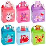 48 Sets Valentine's Day Treat Boxes Monster Prints Goodie Boxes Valentines Day Candy Boxes for Kids Valentines Day Gift Box Valentine's Day Favor Boxes Valentine Boxes for Treats Classroom Holiday