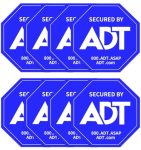 ADT Stickers Double-Sided,ADT Security Signs HD Printed Waterproof Material