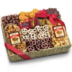 A Gift Inside Chocolate Caramel and Crunch Grand Gift Basket with Warm Weather Packaging