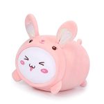 AIXINI Cute Cat Rabbit Plush Pillow 8” Kitten Bunny Stuffed Animal, Soft Kawaii Cat Plushie with Rabbit Outfit Costume, Hugging Plush Squishy Pillow Toy Gifts for Kids