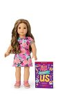 American Girl Truly Me 18-Inch Doll 118 with Hazel Eyes, Curly Caramel Hair with Blonde Highlights, Light Skin with Warm Olive Undertones, Floral Printed T-Shirt Dress