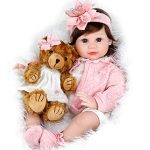 Aori Reborn Baby Dolls - 22 inch Lifelike Realistic Baby Girl Doll with Feeding Toy Accessories for Kids 3+