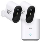 AOSU Security Cameras Wireless Outdoor Home System, True 2K HD Night Vision, No Subscription, 240-Day Battery Life, 166° Wide View, Spotlight & Sound Alarm, Motion Only Alert, Support 2.4G & 5G WiFi