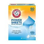 Arm & Hammer Power Sheets Laundry Detergent, Fresh Linen 50ct, up to 100 Small Loads (Packaging may vary)