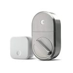August Home Smart Lock + Connect Wi-Fi Bridge, Satin Nickel, Works with Alexa, Keyless Home Entry from Anywhere