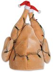 Beistle Plush Light-Up Christmas Turkey Hat, One Size (20742)