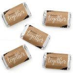 Better Together - Mini Candy Bar Wrapper Stickers - Wedding or Bridal Shower Small Favors - 40 Count