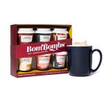 Bombombs Hot Chocolate Mix Gift Set, Hot Chocolate Mix in Mini Cup Packaging, Flavors Include Double Chocolate, French Vanilla, Peppermint, Salted Caramel and More, Set of 6