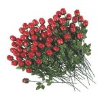 Bulk Red Foil-Wrapped Chocolate Roses 72 Pieces, Mother's Day, Valentine's Day, Graduation and Prom Party Favors