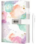 CAGIE Diary for Girls Age 8-12 Gifts for 9 10 11 12 Year Old Girls Diary with Lock, Tie Dye Design 192 Pages Lock Diary with Pen, 5.7 x 8.5 Inch Christmas Gift for Girls Journal with Lock