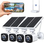 Camcamp 2.5K Wireless Solar Security Camera Outdoor, Solar Home Security Camera System,Forever Power,100% Wire-Free,4MP Night Vision,2 Way Talk,PIR Motion Detection,Cloud Storage/SD Slot,Waterproof