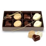 Chocolate Gift Box Small - Gourmet Truffles Assortment - Perfect Holiday & Valentine's Day Gift - Includes Heart-shaped Chocolates - 8 Pcs