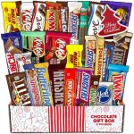 Christmas Chocolate Candy Gift Basket - 21 Pieces - Holiday Crave Box - Chocolate Care Package - Chocolate Candy Assortment For Birthdays, Holidays, Chocolate Lovers