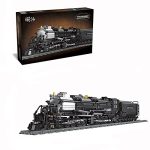 DAXX BIGBOY Steam Train Building Kit and Engineering Toy,BIGBOY Locomotive with Track Display Set Compatible with Lego,Gift for Train Lovers(1608Pcs)