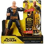 DC Comics, Power Punch Black Adam 12-inch Action Figure, 20+ Phrases and Sounds, Lights Up with 2 Accessories, Black Adam Movie Collectible Kids Toys for Boys and Girls Ages 3 and Up