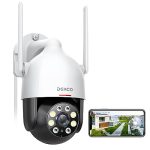 DEKCO 2K WiFi Surveillance Security Camera Outdoor/Home/Dome, Pan-Tilt 360° View, 3MP, Motion Detection and Siren, 2-Way Audio,Full Color Night Vision, Waterproof