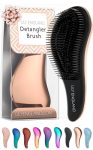 Detangler Brush for Thick Hair, Curly, Straight & Natural Hair - Gentle Detangling Hair Brush for Women, Kids & Toddlers with Flexible Bristles - Lily England Hairbrush for Wet & Dry Hair, Rose Gold