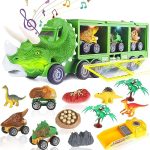 Dinosaur Toys for Kids 3-5,Dino Toddler Toys Including Toy Trucks,Dinosaur Cars,Mini Dinosaur Figures,Kids Toys for 2 3 4 5 Year Old Boys Birthday Gifts Ideas