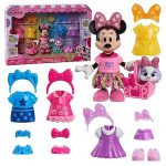 Disney Junior Minnie Mouse Glitter and Glam Pet Fashion Set, 23-piece Doll and Accessories, Officially Licensed Kids Toys for Ages 3 Up by Just Play