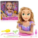 Disney Princess Deluxe Rapunzel Styling Head, 13-pieces, Officially Licensed Kids Toys for Ages 3 Up by Just Play