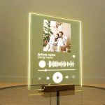 EGD Personalized Acrylic Spotify Plaque | Acrylic Custom Plaque with your Favorite Song & Photo Gifts for Women & Men | Spotify Glass Plaque & Optional Led Lights | Cristmas Gifts for Women & Men