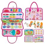 Freebear Busy Board, Travel Toys, Quiet Book, Sensory Toys for Toddlers 2 3 4, Montessori Toys/ Activities Board, Educational Toys for 2 Year Old Girls Boys Gift，Princess