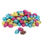 Fun Express Chocolate Candy Eggs Individually Wrapped - Indulge in 90 Irresistible Foil Wrapped Chocolate Candy for Easter Eggs Bulk - Perfect for Baskets, Sparkle & Savor, Easter Chocolate Eggs Bulk