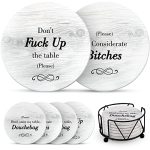 Funny Coasters - Perfect White Elephant Gifts - Unique Gifts for Women Men - Cool Friend Gifts - Secret Santa Gifts - Gag Gifts - Couples Gifts - Funny Housewarming Gifts - Birthday