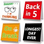 Funny Desk Signs 30 Different Fun and Flip-Over Messages for Office Gifts Desk Accessories