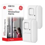 GE Personal Security Window and Door Alarm, 2 Pack, DIY Protection, Burglar Alert, Wireless Chime/Alarm, Easy Installation, Home Security, Ideal for Home, Garage, Apartment and More, 45115 White