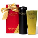 Godiva Hot Chocolate Travel Tumbler Gift Set, Includes Godiva Milk Chocolate Hot Cocoa Mix and Godiva Travel Tumbler with Lid, Hot Cocoa Set in Gift Packaging