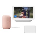 Google Nest Audio Speaker - Around The Home Bundle with 7 Inch Touchscreen Display, Screen Protector, Power Adapter and Cable, House-Filling Audio Package