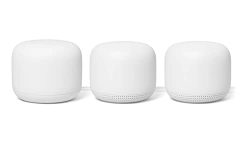 Google Nest WiFi Router 3 Pack ( One Router & Two extenders) 2ndGEneration 4x4 AC2200 Mesh Wi-Fi Routers with 6600 Sq Ft Coverage (Renewed)