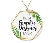 Graphic Designer Christmas Ornament - Gift for Graphic Designer - World's Best Graphic Designer - Best Graphic Designer Ever Printed on Both Sides