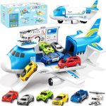 GUDEHOLO Airplane Toy, Airplane Toys for 3 Year Old, Toy Airplane for Boys Age 4-7, Toys for 2 3 4 5 Years Old, Aeroplane Toys, Transport Cargo Airplane for Kids, Plane Toys