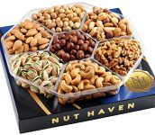 Holiday Nuts Gift Basket - Assortment Of Roasted Salted Gourmet Nuts - Assorted Food Gift Box for Christmas, Thanksgiving, Fathers Day, Mothers Day, Sympathy, Family, Men & Women