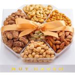 Holiday Nuts Gift Basket - Assortment Of Sweet & Roasted Salted Gourmet Nuts - Assorted Food Gift Box for Christmas, Thanksgiving, Fathers Day, Mothers Day, Sympathy, Family, Men & Women