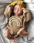 iCradle Reborn Baby Dolls 19inch Soft Body Realistic Newborn Baby Dolls Real Life Doll with Clothes and Bottles Gift Set for Kids Age 3+