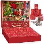Jigsaw Puzzle Advent Calendar 2023-1008 Pieces Jigsaw Puzzle for Adult Kids,24 Days Countdown Calendar,Santa's Surprise,19.7 inches x 27.6 inch,Family Game Puzzle,Christmas Gift Idea for Teens Adult