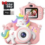 Kids Camera for 3-8 Years Old Toddlers Childrens Boys Girls Selfie Camera 20.0 MP HD 1080P IPS Screen Dual Digital Toy Camera for Kids Christmas Birthday Gifts