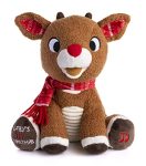 KIDS PREFERRED Santa Claus Rudolph The Red-Nosed Reindeer Musical Stuffed Animal, Baby's First Christmas Plush, 8 Inches