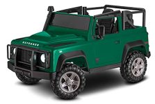 Kid Trax Land Rover Defender Kids Ride-On Toy, 12 Volt, Ages 3-7 Years Old, Fits 2 Riders, Max Rider Weight 130 lbs, Green