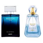 Liberty Luxury Thanksgiving Gift Set - Passion for Men, Bloom for Women (100ml/3.4Oz each), Eau De Parfum (EDP) Spray, Designed in France, Long Lasting Smell.