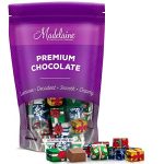 Madelaine Solid Premium Milk Chocolate Christmas Presents, Wrapped In Assorted Holiday Gift Wrap Italian Foils. - (1 LB)